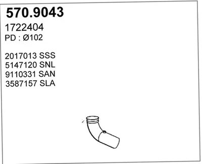 Tubo de escape ASSO 570.9043