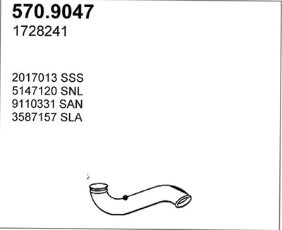 Tubo de escape ASSO 570.9047