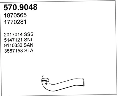 Tubo de escape ASSO 570.9048