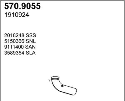 Tubo de escape ASSO 570.9055