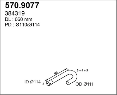 Tubo de escape ASSO 570.9077