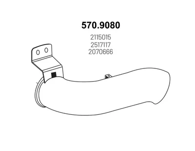 Tubo de escape ASSO 570.9080