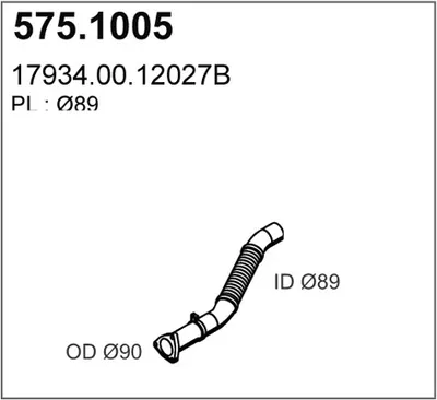 Tubo de escape ASSO 575.1003