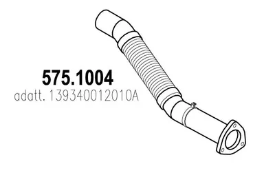 Tubo de escape ASSO 575.1004