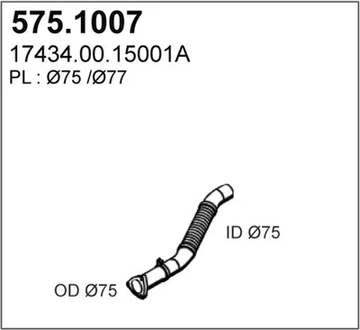 Tubo de escape ASSO 575.1007