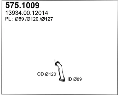 Tubo de escape ASSO 575.1009