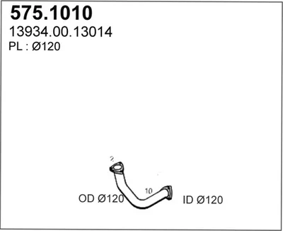 Tubo de escape ASSO 575.1010