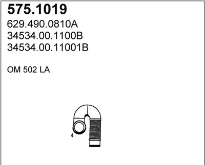 Tubo de escape ASSO 575.1019