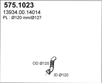 Tubo de escape ASSO 575.1023