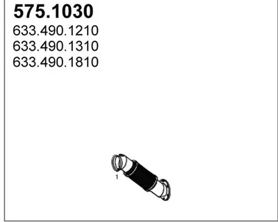 Tubo de escape ASSO 575.1030