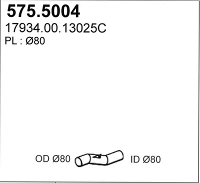 Tubo de escape ASSO 575.5004