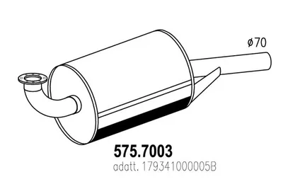 Silenciador central/posterior ASSO 575.7003