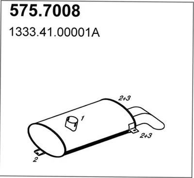 Silenciador central/posterior ASSO 575.7008