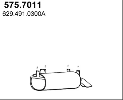 Silenciador central/posterior ASSO 575.7011