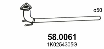 Tubo de escape ASSO 58.0061