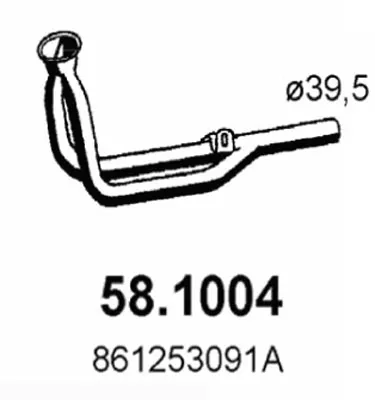 Tubo de escape Vw SCIROCCO · Vw DERBY · Vw POLO II