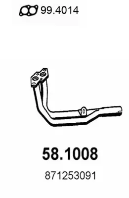 Tubo de escape Vw JETTA I · Vw DERBY · Vw POLO