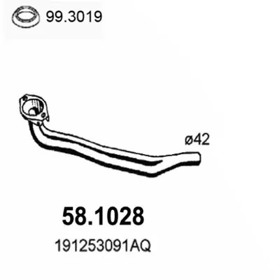 Tubo de escape Seat TOLEDO I · Vw PASSAT B3/B4 · Vw PASSAT B3/B4 Variant