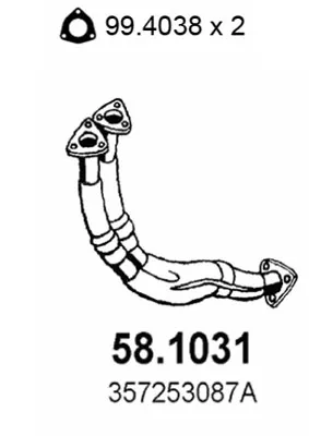 Tubo de escape Vw PASSAT B3/B4 · Vw PASSAT B3/B4 Variant · Vw GOLF III