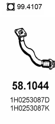 Tubo de escape Vw PASSAT B3/B4 · Vw PASSAT B3/B4 Variant · Vw GOLF III Cabriolet