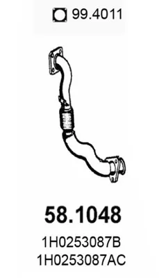 Tubo de escape Seat CORDOBA · Seat TOLEDO I · Seat IBIZA II