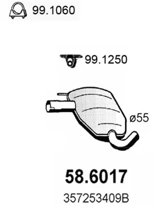 silenciador del medio Vw PASSAT B3/B4 · Vw PASSAT B3/B4 Variant