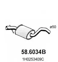 silenciador del medio ASSO 58.6034B