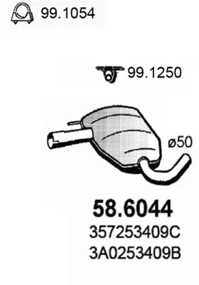 silenciador del medio Vw PASSAT B3/B4 · Vw PASSAT B3/B4 Variant