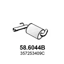 silenciador del medio ASSO 58.6044B