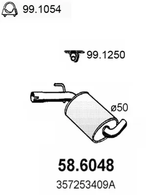 silenciador del medio Vw PASSAT B3/B4 · Vw PASSAT B3/B4 Variant