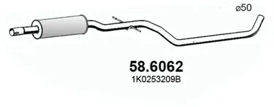 silenciador del medio Audi A3 · Audi A3 Sportback · Seat ALTEA