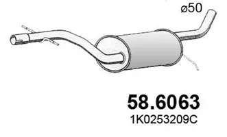silenciador del medio Audi A3 · Audi A3 Sportback · Vw GOLF V