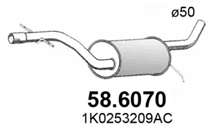 silenciador del medio Audi A3 · Audi A3 Sportback · Seat ALTEA