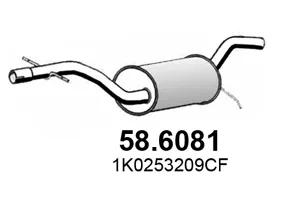 silenciador del medio Skoda OCTAVIA II · Skoda OCTAVIA II Combi · Vw JETTA III