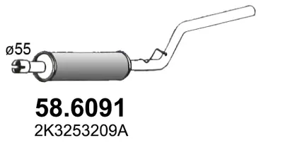 silenciador del medio Vw CADDY III Box Body/MPV · Vw CADDY III MPV
