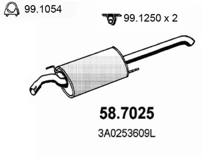 Silenciador posterior Vw PASSAT B3/B4 · Vw PASSAT B3/B4 Variant