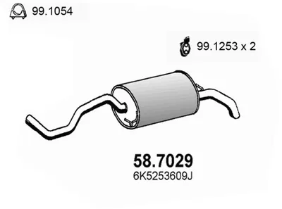 Silenciador posterior Seat CORDOBA · Seat CORDOBA Vario · Vw POLO III CLASSIC