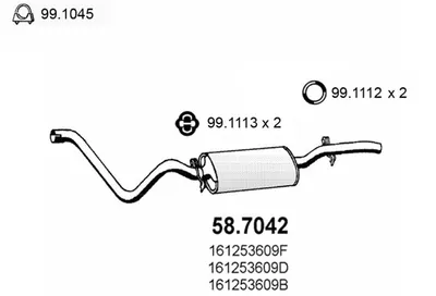 Silenciador posterior Vw JETTA I