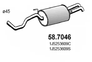 Silenciador posterior Seat TOLEDO II · Seat LEON · Skoda OCTAVIA I