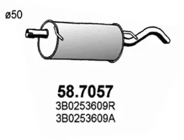 Silenciador posterior Vw PASSAT B5 · Vw PASSAT B5 Variant · Vw PASSAT B5.5