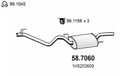 Silenciador posterior Vw VENTO