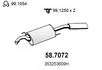 Silenciador posterior Vw PASSAT B3/B4 · Vw PASSAT B3/B4 Variant