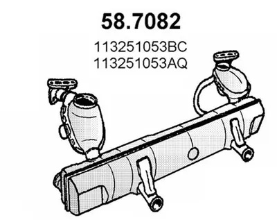 Silenciador posterior Vw KAEFER · Vw KARMANN GHIA Coupe · Vw KAEFER Convertible