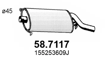 Silenciador posterior Vw GOLF I Cabriolet