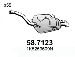 Silenciador posterior Vw JETTA III · Vw GOLF V Variant · Vw GOLF VI Variant