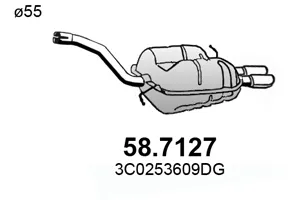 Silenciador posterior Vw PASSAT B6 · Vw PASSAT B6 Variant · Vw PASSAT CC B6