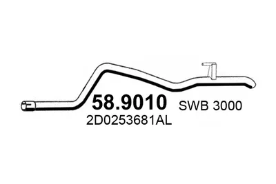 Tubo de escape Mercedes-Benz SPRINTER 2-t Platform/Chassis · Mercedes-Benz SPRINTER 2-t Van · Mercedes-Benz SPRINTER 2-t Bus