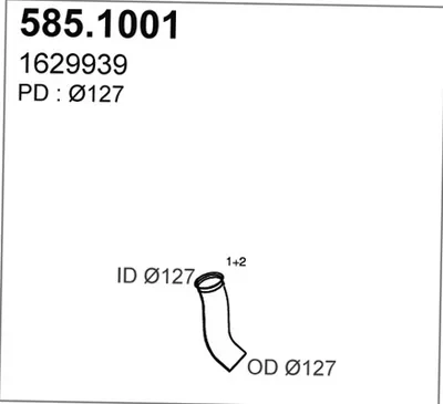 Tubo de escape ASSO 585.1001