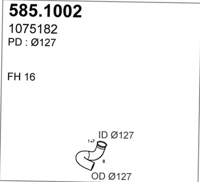 Tubo de escape ASSO 585.1002