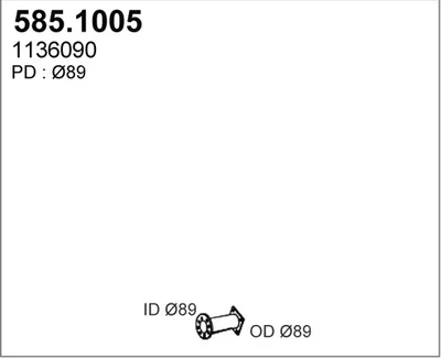 Tubo de escape ASSO 585.1005